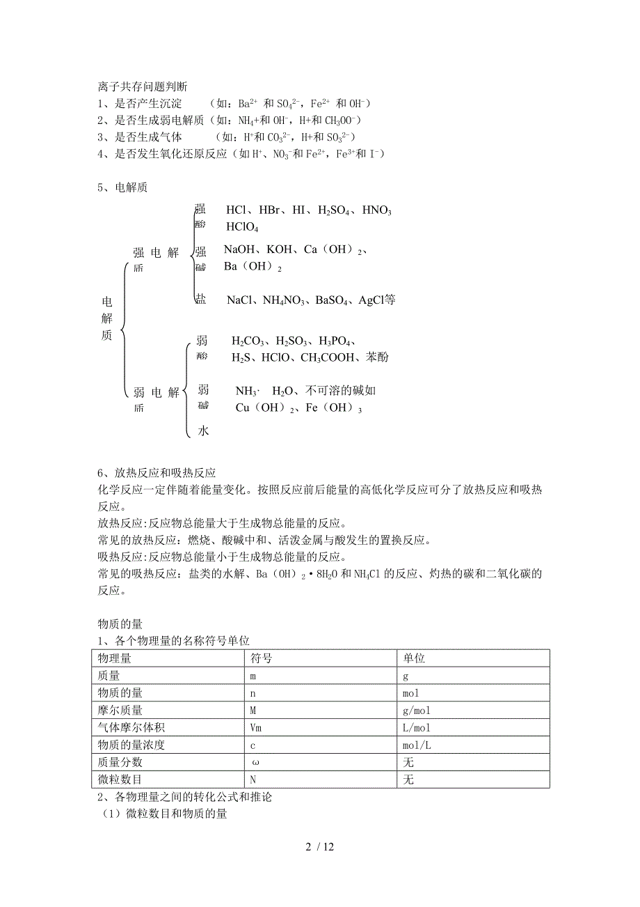 高中化学会考文科必背知识点参考_第2页