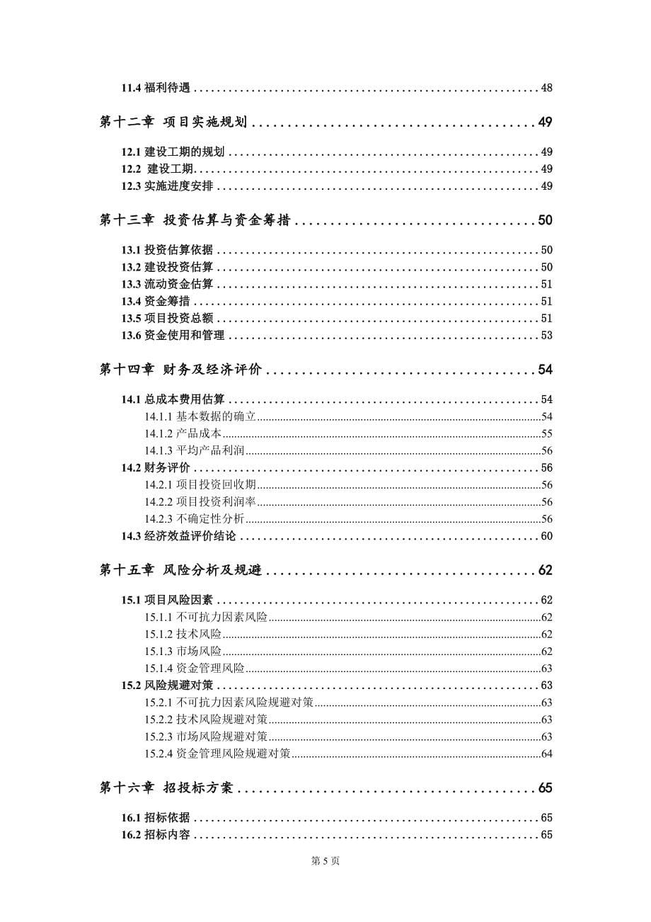 耐磨铸钢和铸件产品项目可行性研究报告模板_第5页