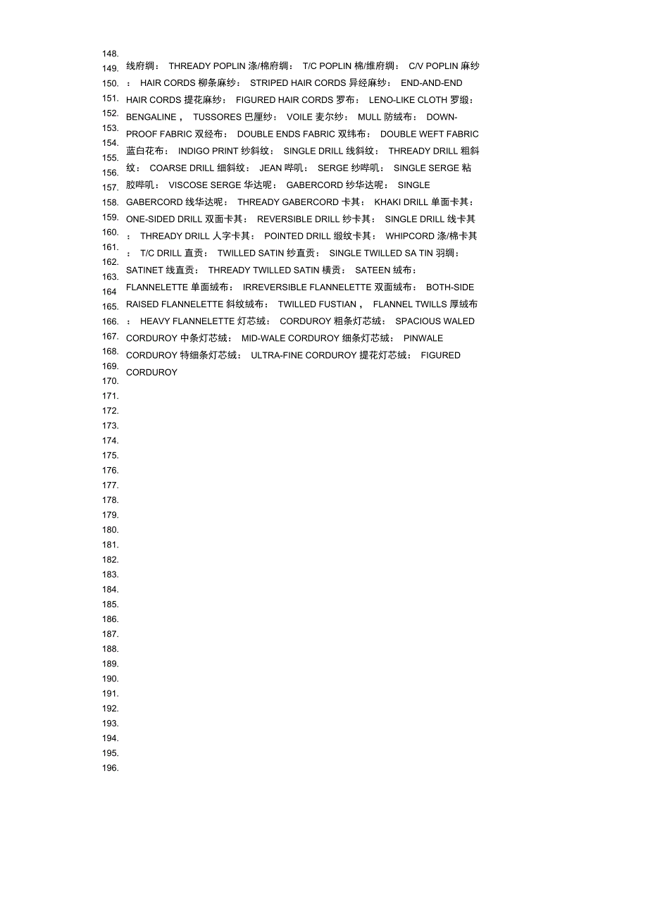 面料中英文名称对照表(DOC)_第4页
