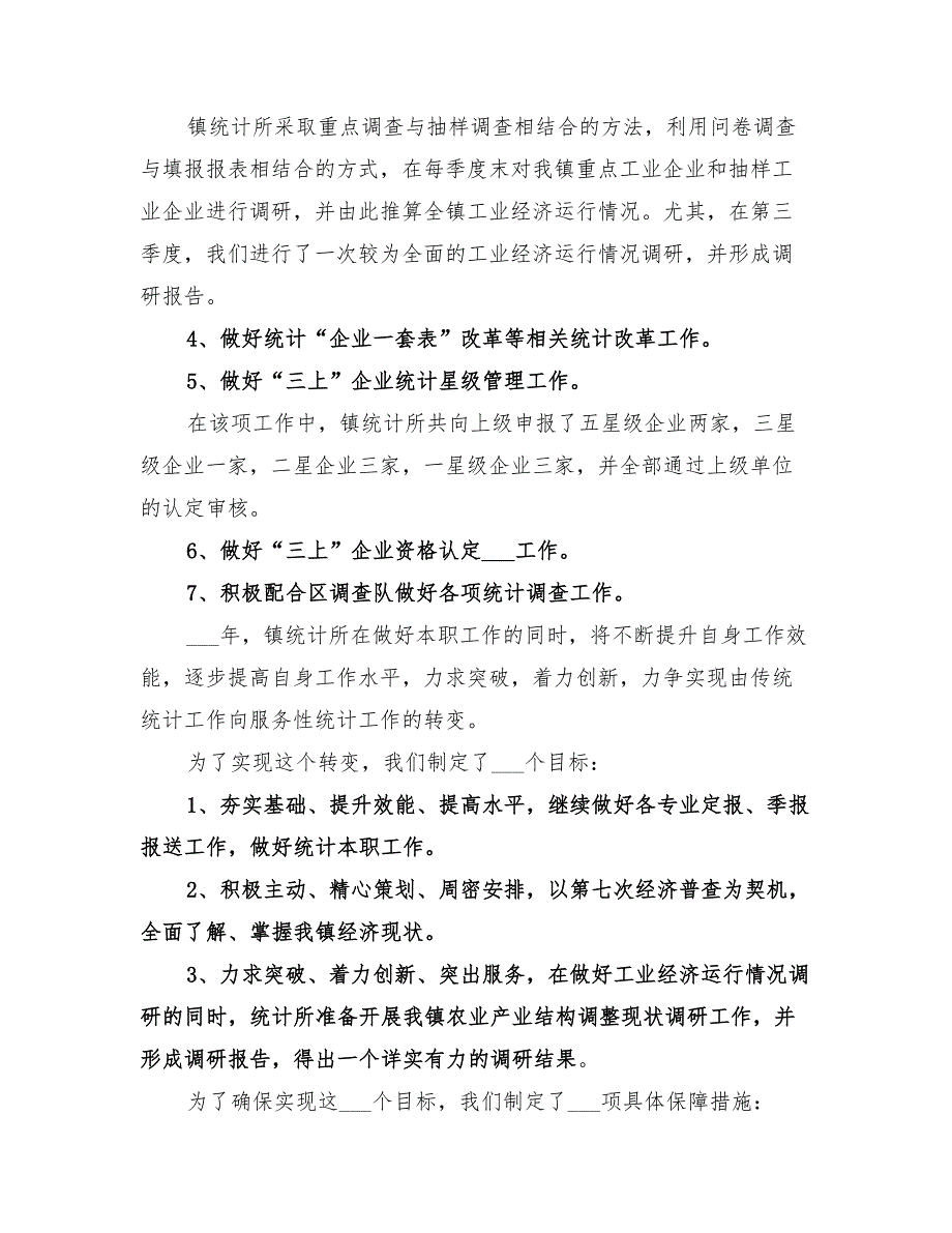 2022年乡镇统计所年度工作总结范文_第2页