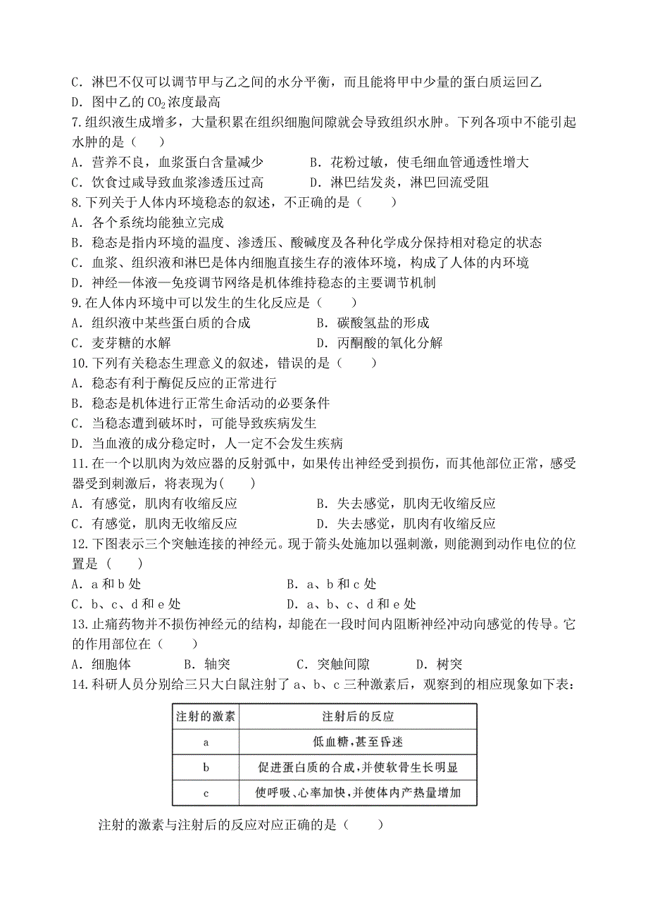 2022年高二生物上学期期中试卷_第2页