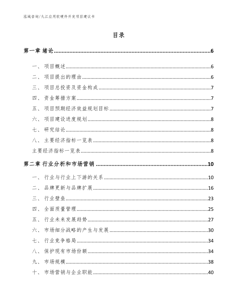九江应用软硬件开发项目建议书（模板范文）_第1页