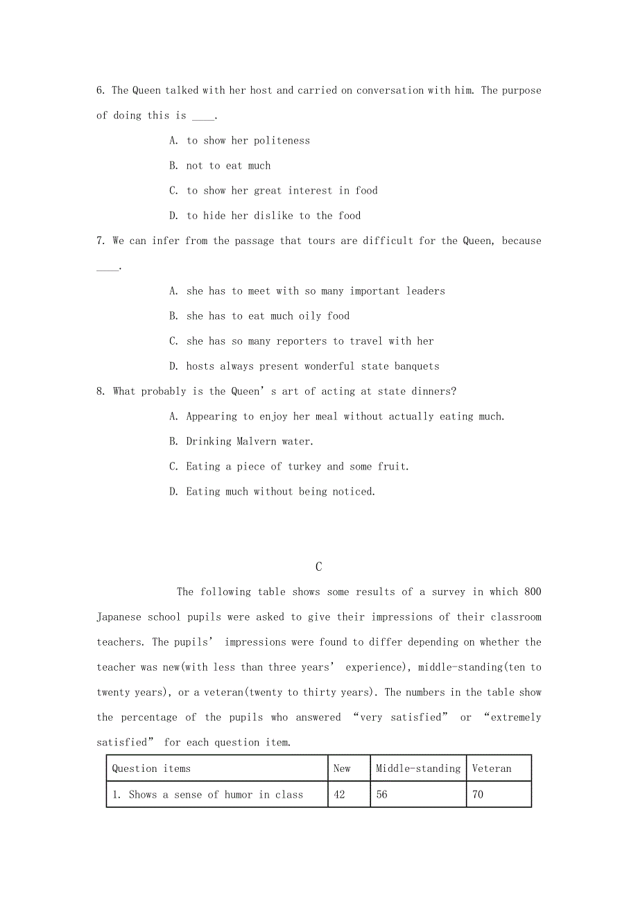 高二英语 阅读专题训练（7）新人教版必修3_第4页