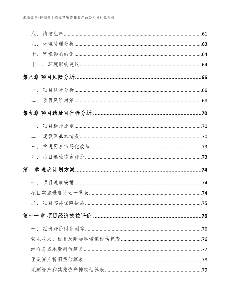 邵阳关于成立精密连接器产品公司可行性报告_参考模板_第4页