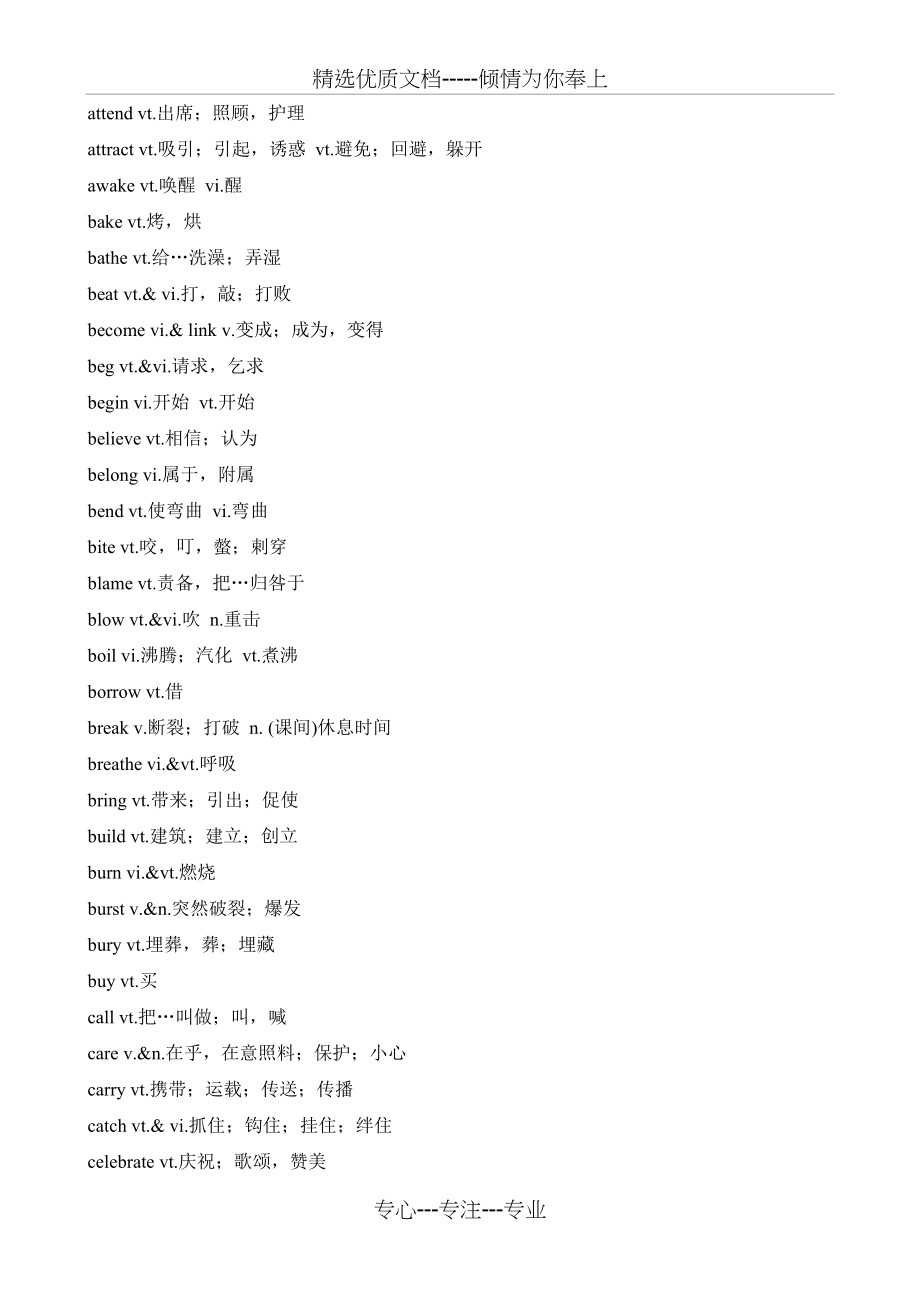 高中英语常用词汇表(动词、名词、形容词和副词)(共98页)_第2页