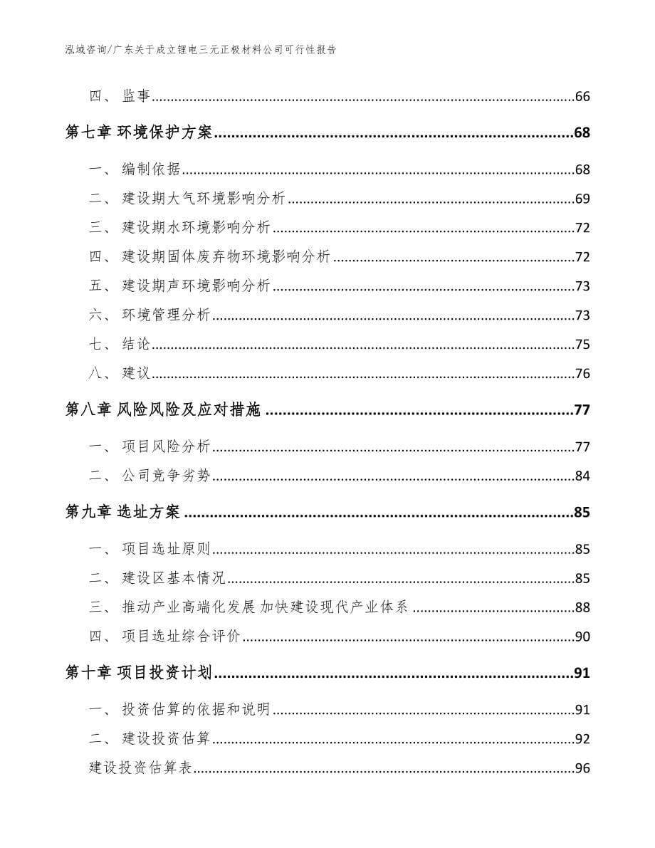 广东关于成立锂电三元正极材料公司可行性报告_范文_第5页