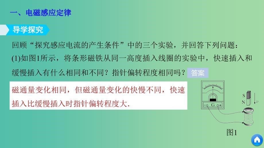 高中物理第一章电磁感应第四节法拉第电磁感应定律课件粤教版.ppt_第5页