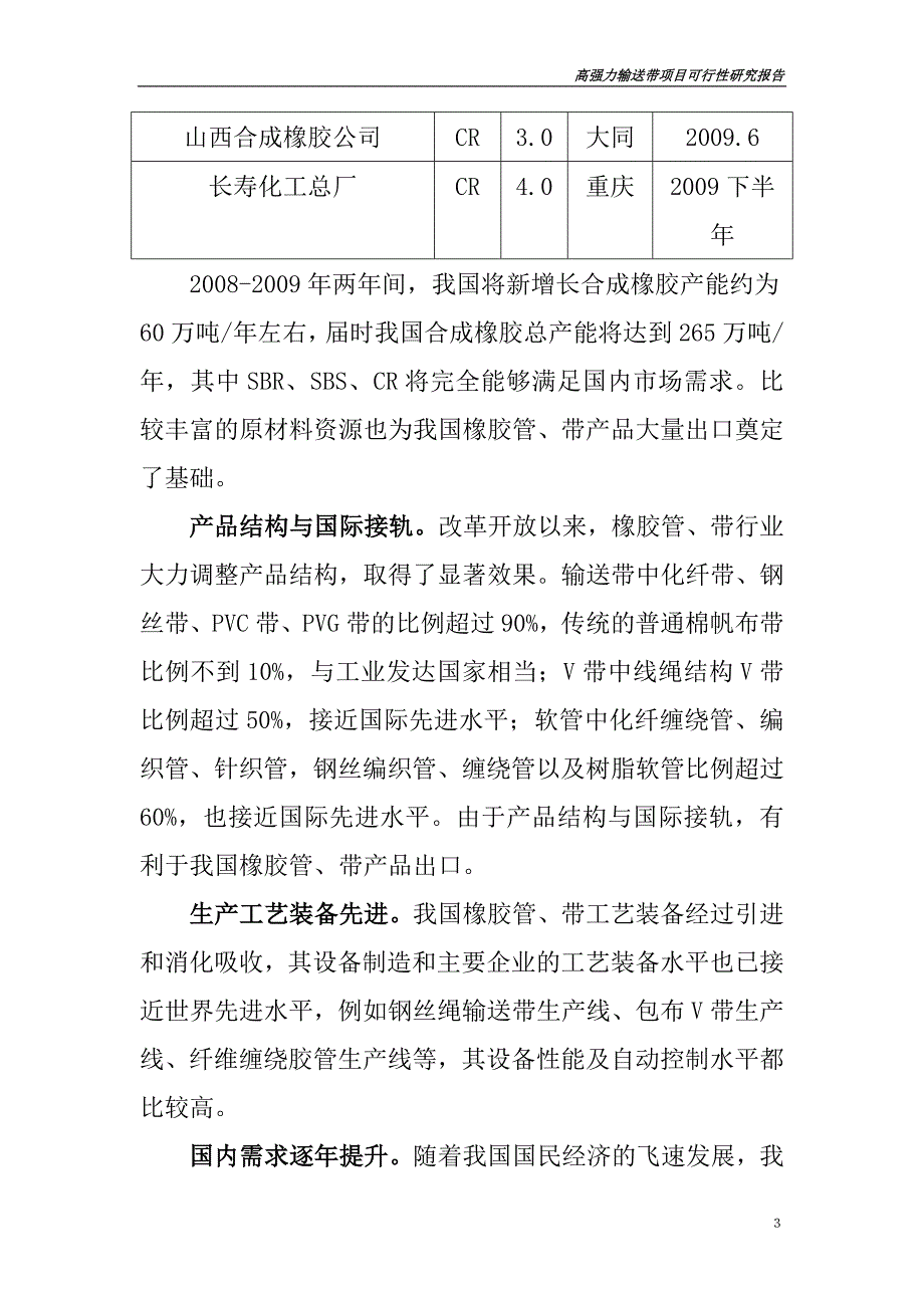 高强力输送带生产项目可行性研究报告.doc_第3页