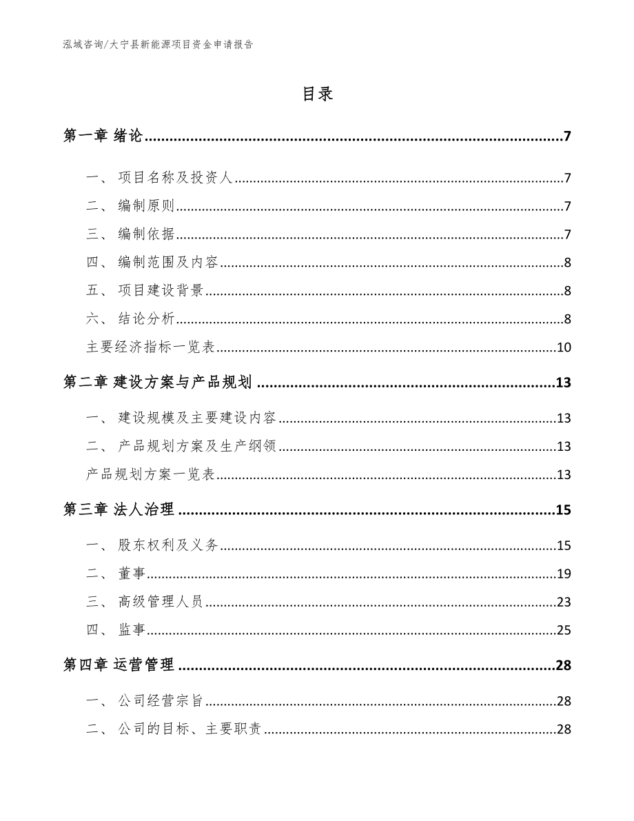 大宁县新能源项目资金申请报告参考模板_第2页