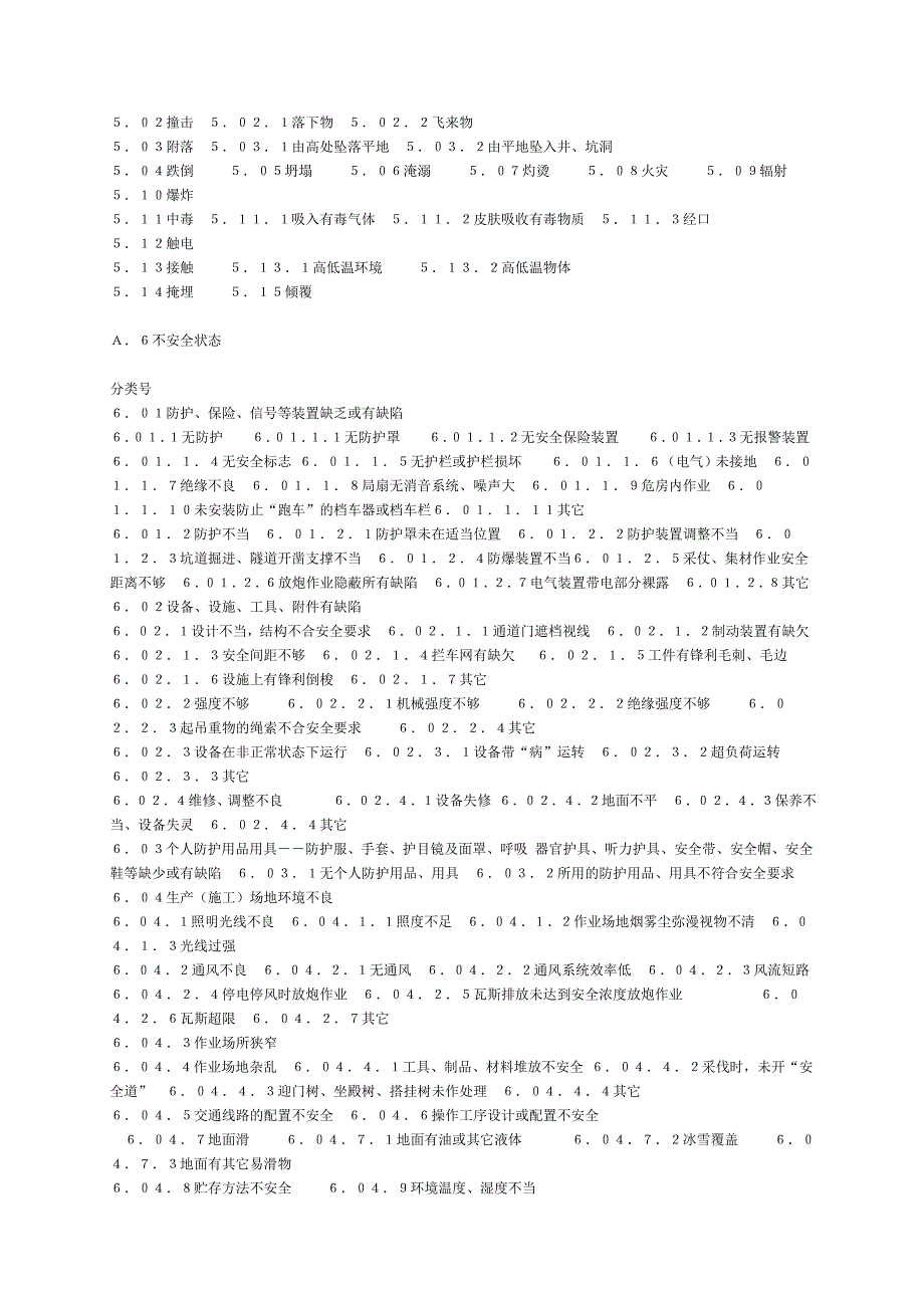 ab01企业职工伤亡事故分类标准_第4页