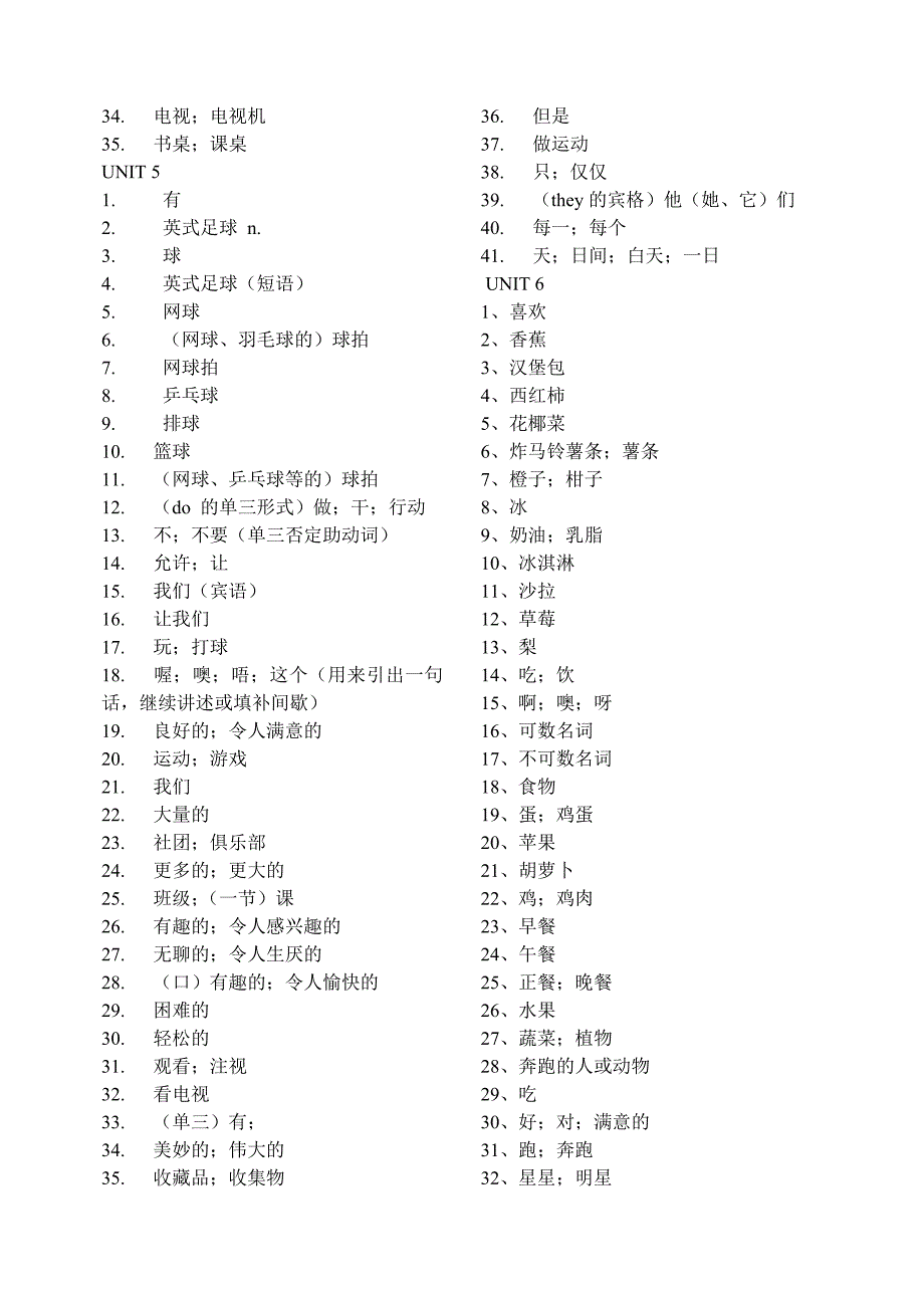 七年级上下册单词_第3页