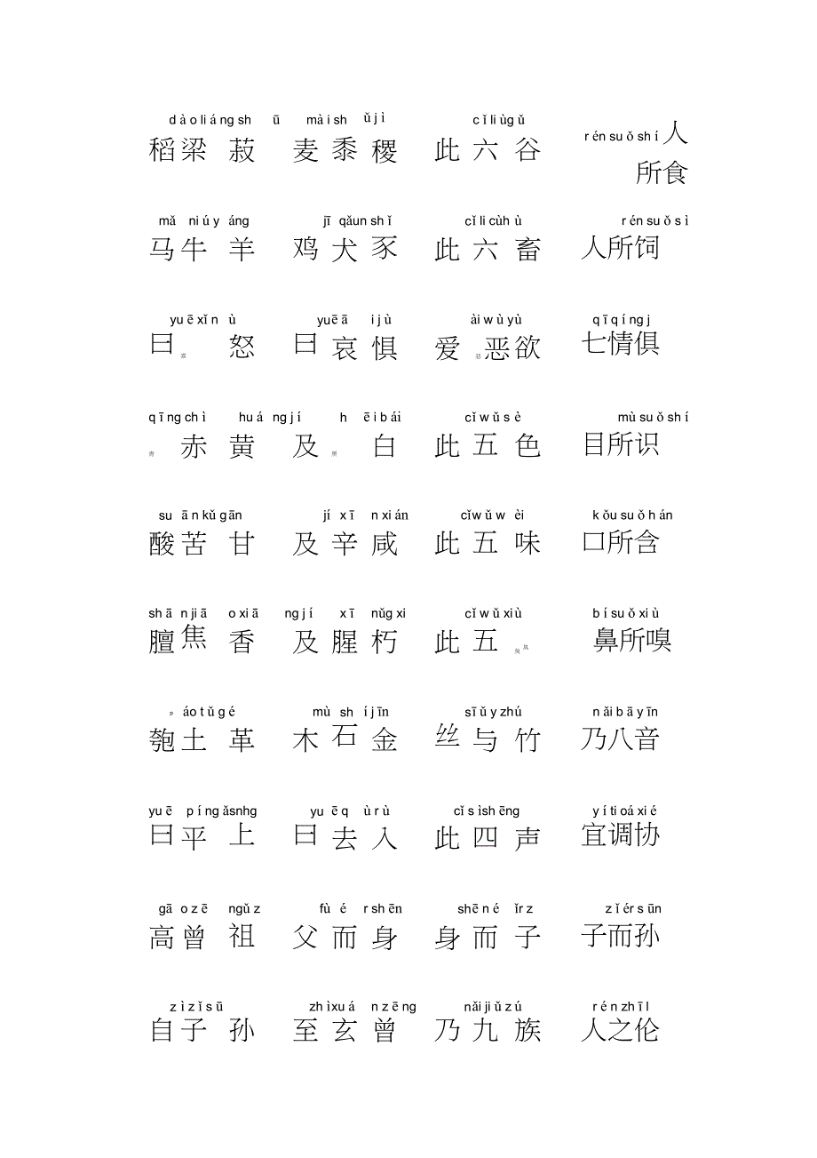 三字经注音版完整版打印版_第4页