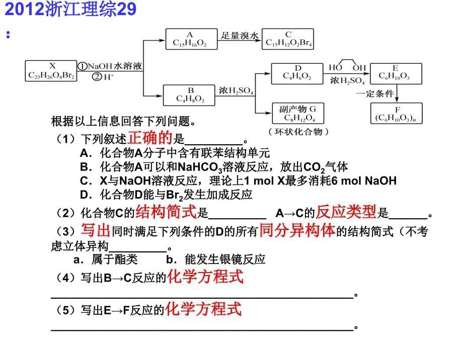 29题有机题复习策略_第5页