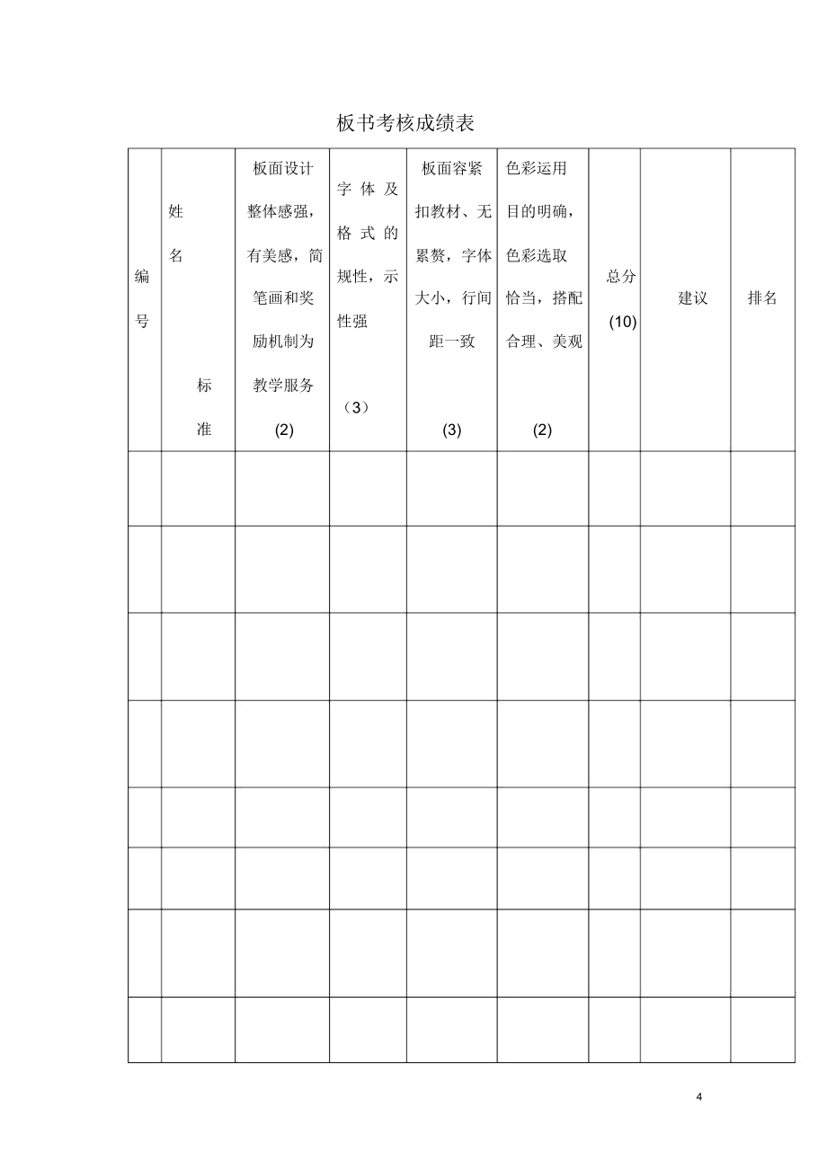 学校管理各类表格_第4页