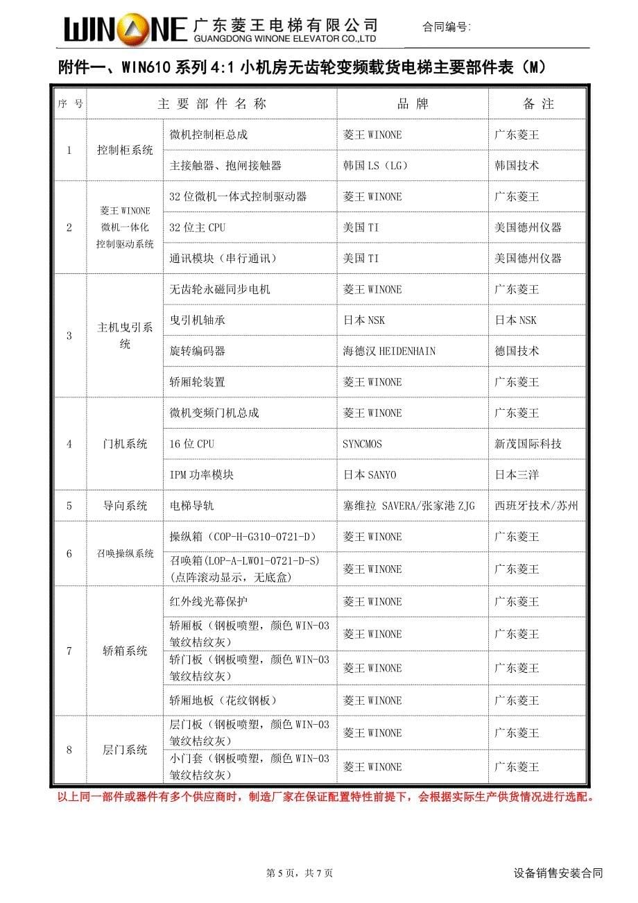 WIN610变频货梯-小机房全包合同.doc_第5页