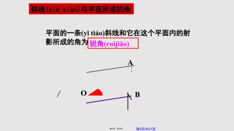 2018北师大版选修21253直线与平面的夹角21张实用教案_第3页