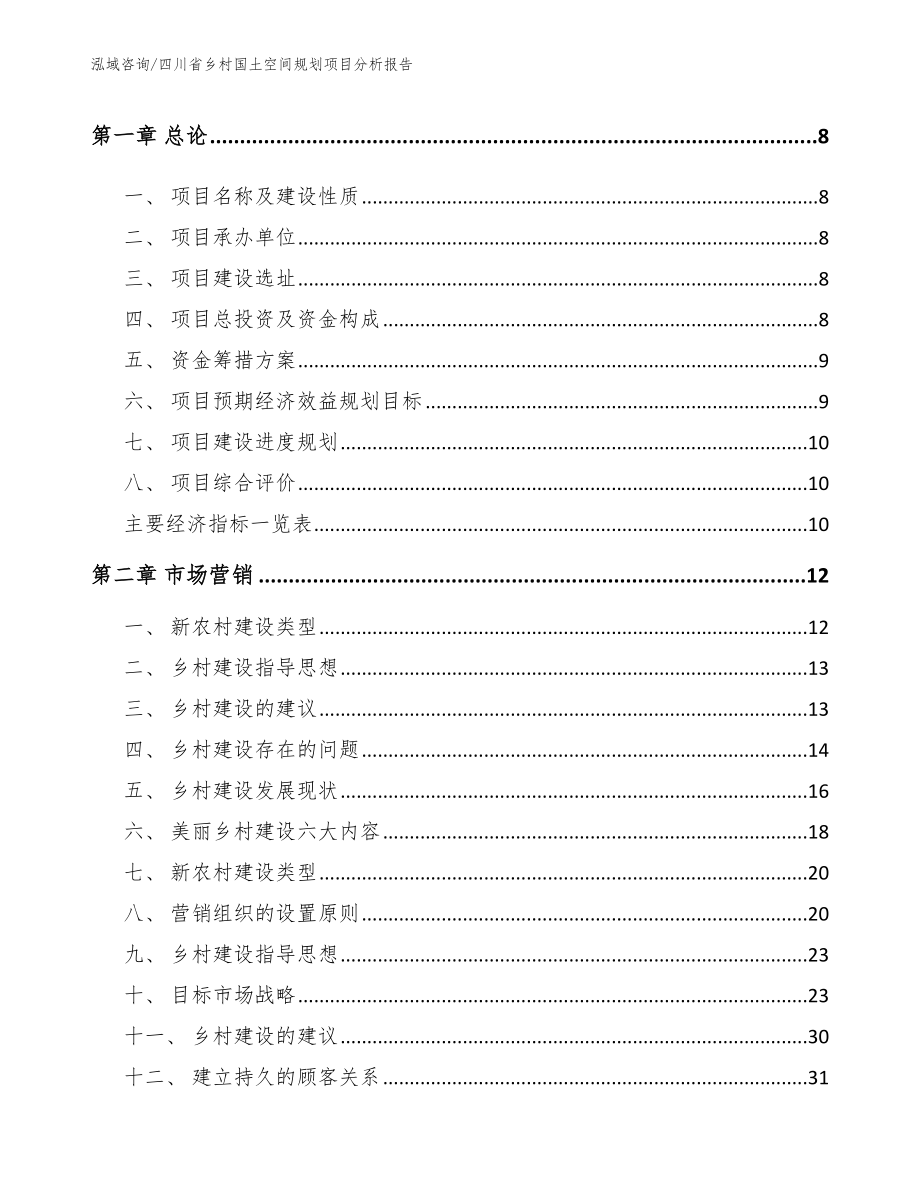 四川省乡村国土空间规划项目分析报告_模板范本_第3页