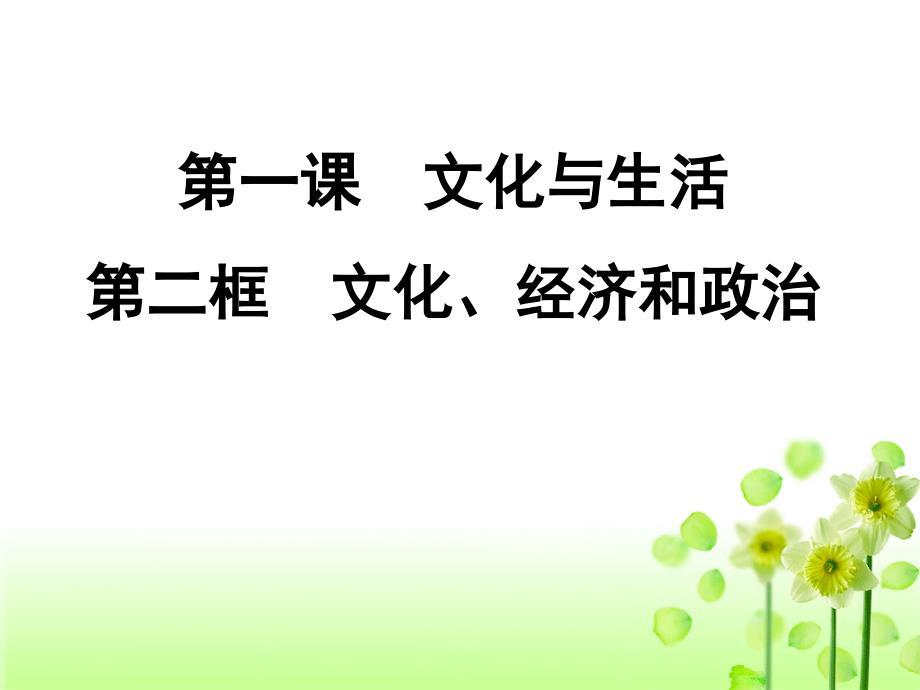 第一课第二节文化与经济、政治_第1页