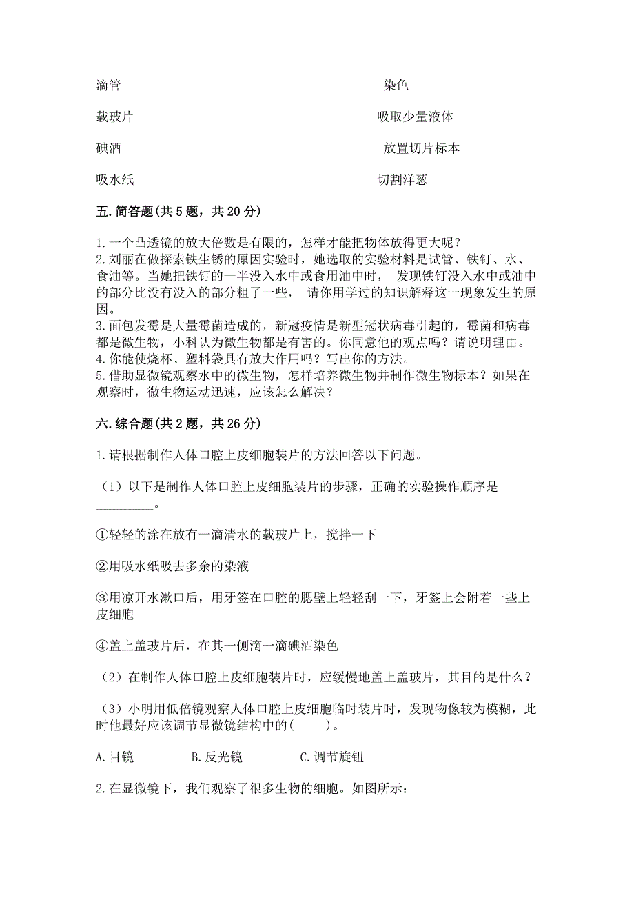 教科版科学一年级上册第二单元《比较与测量》测试卷带答案【综合卷】.docx_第3页