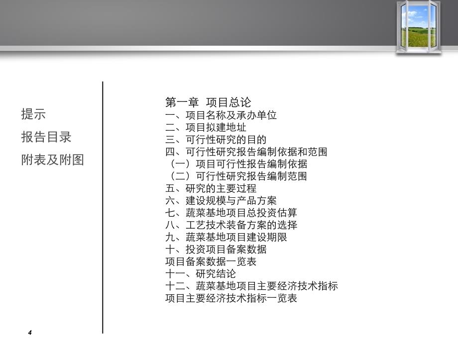 蔬菜基地项目可行性研究报告_第4页