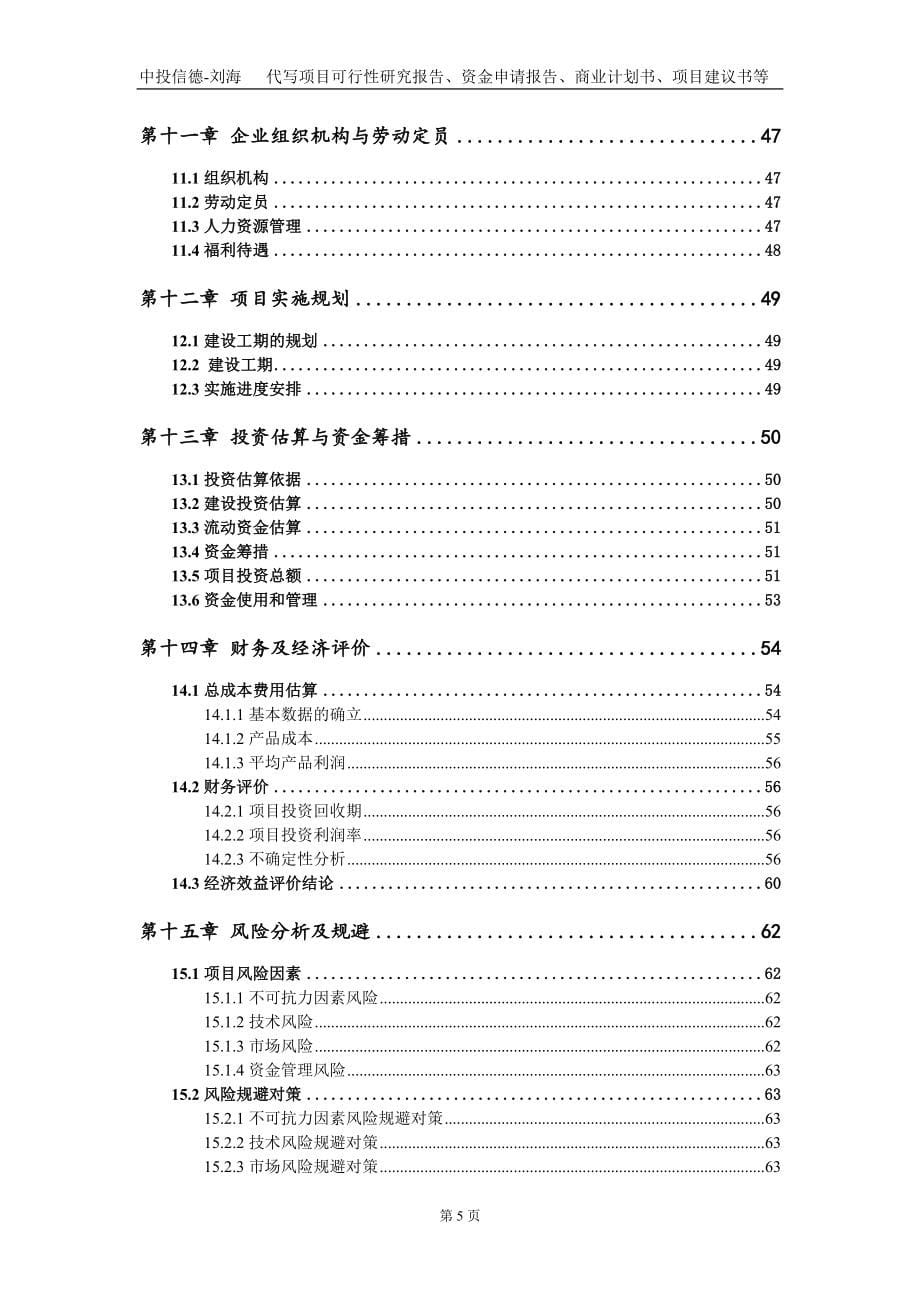 年产300万㎡电子光电材料研发生产基地建设项目资金申请报告写作模板_第5页