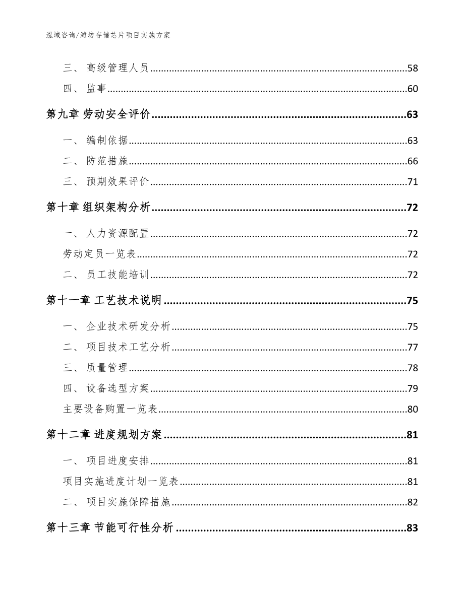 潍坊存储芯片项目实施方案_范文模板_第4页