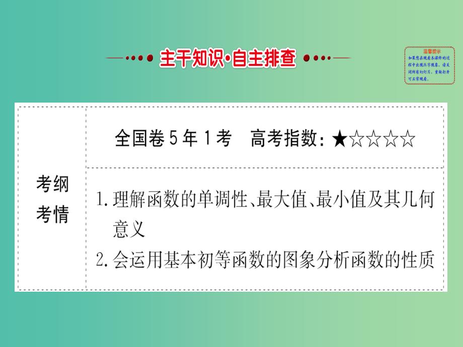 高考数学一轮复习 第二章 函数、导数及其应用 2.2 函数的单调性与最值课件(理).ppt_第2页