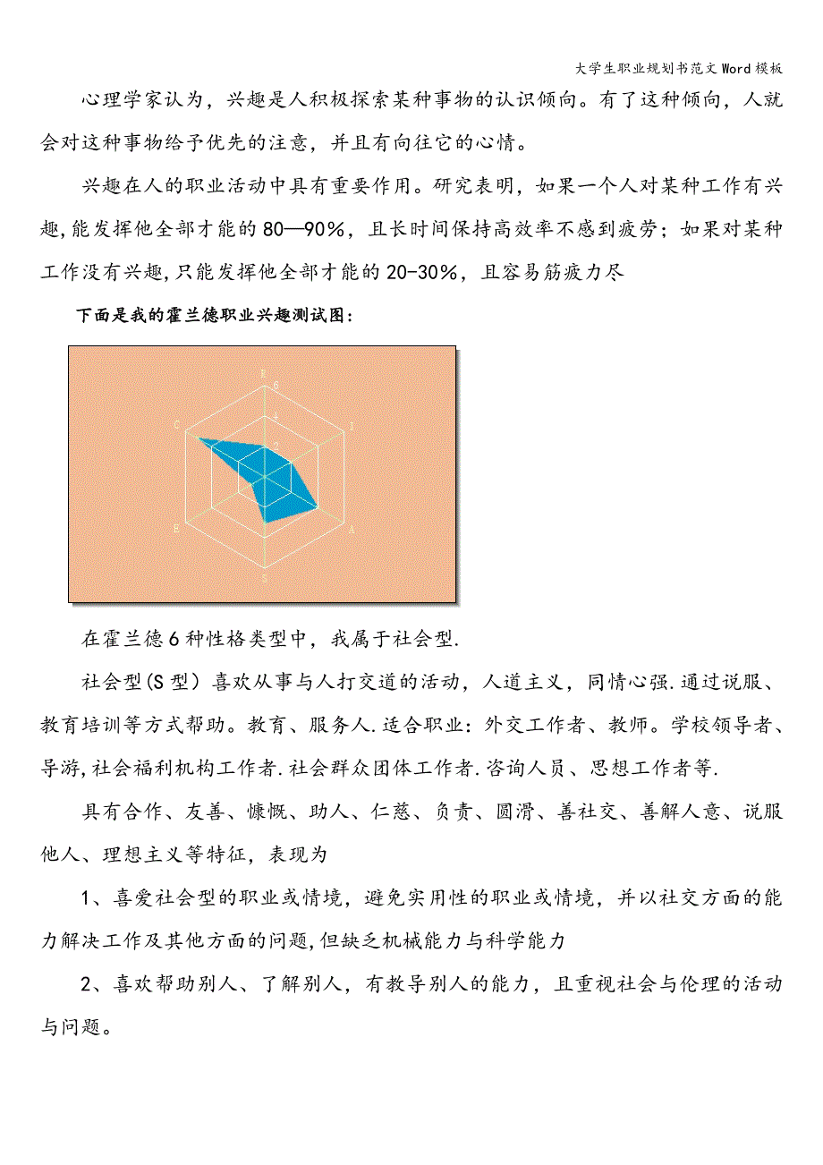 大学生职业规划书范文Word模板_第3页