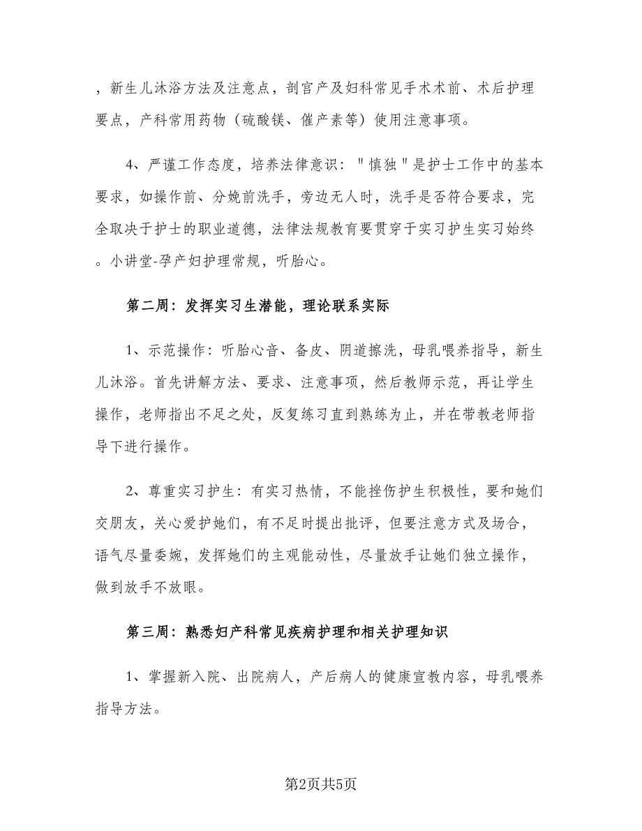 2023年护理专业大学生实习工作计划（2篇）.doc_第2页