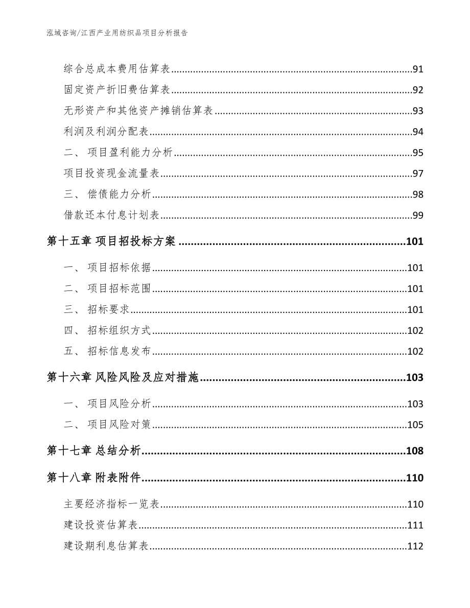 江西产业用纺织品项目分析报告【模板范本】_第5页