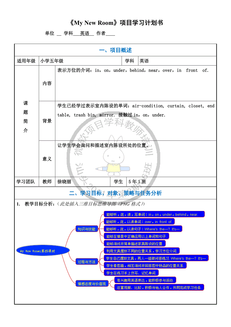 MyNewRoom项目学习计划书_第1页