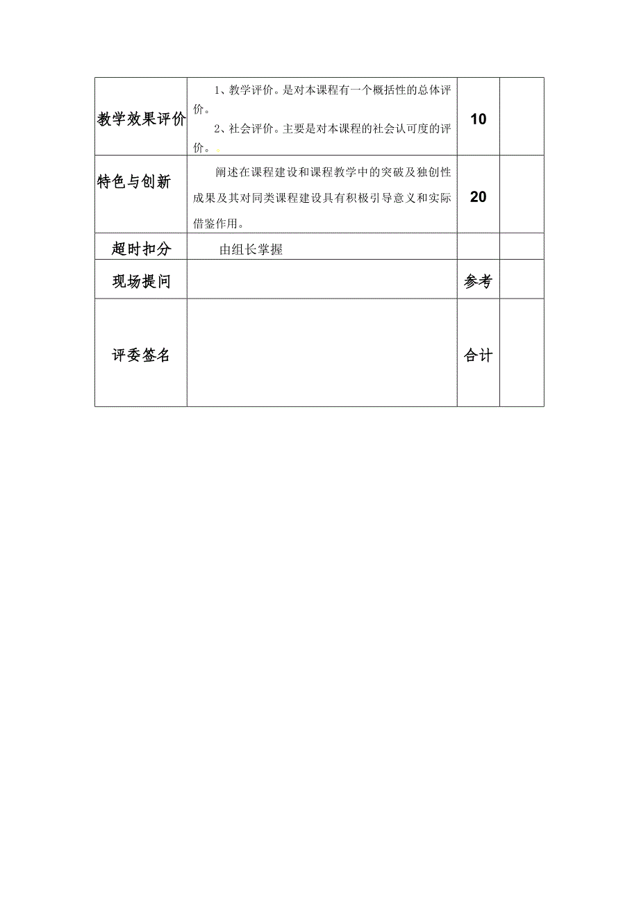 湖北省首届高职教师教学技能竞赛(说课竞赛)评审标准_第3页