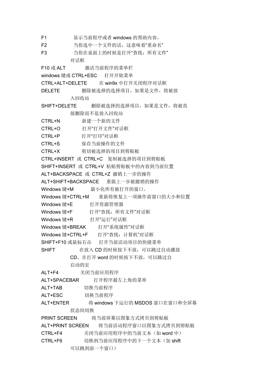 (精品)Windows快捷键(电脑高手最常用的五个组合键)_第2页