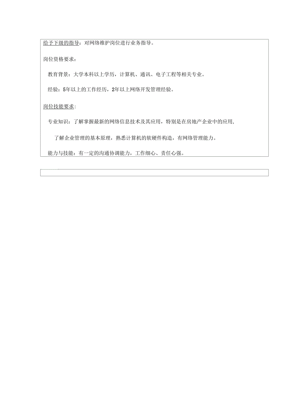 房地产业信息化管理员岗位说明书_第2页