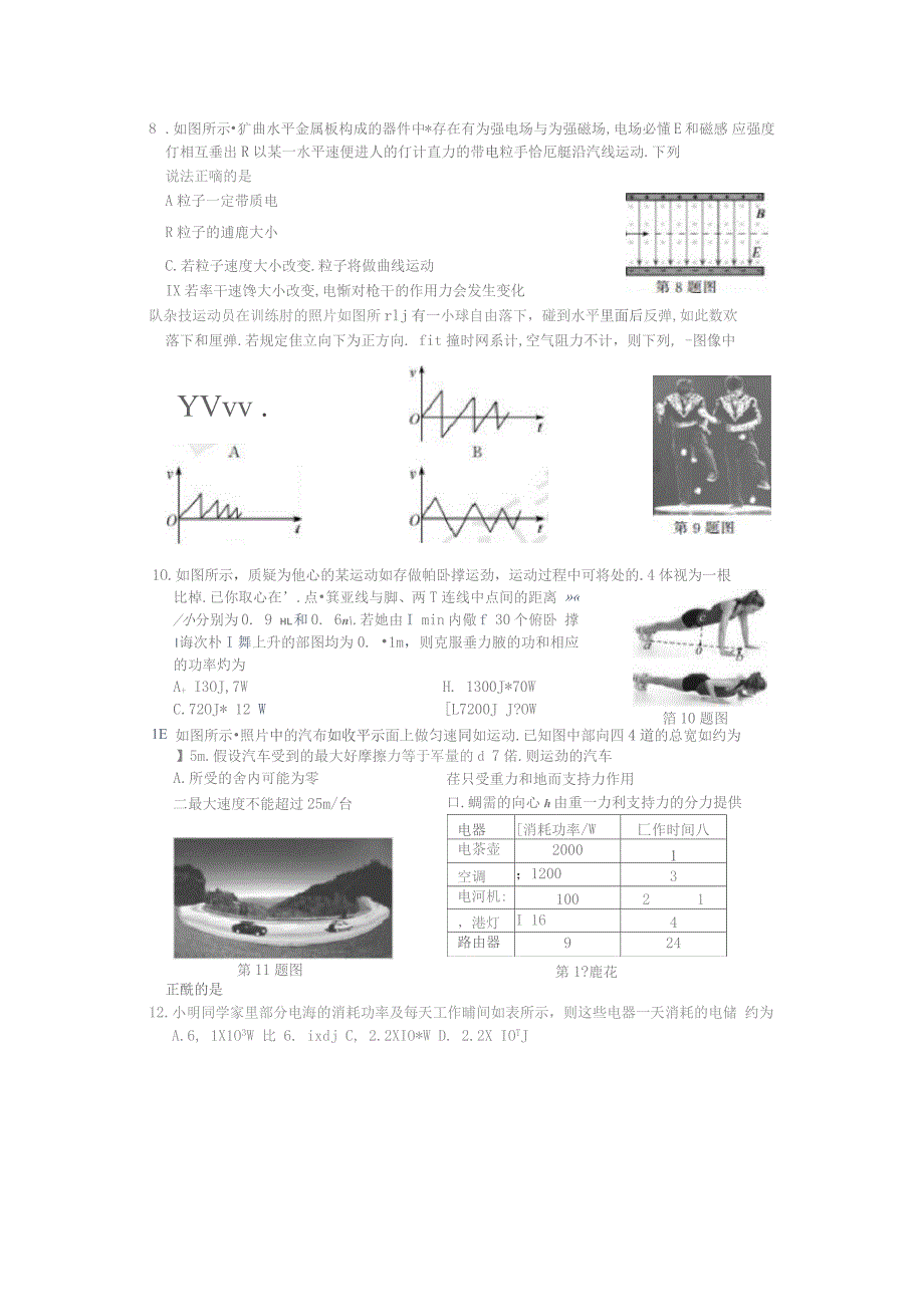 2017年11月浙江物理选考试卷和答案_第2页