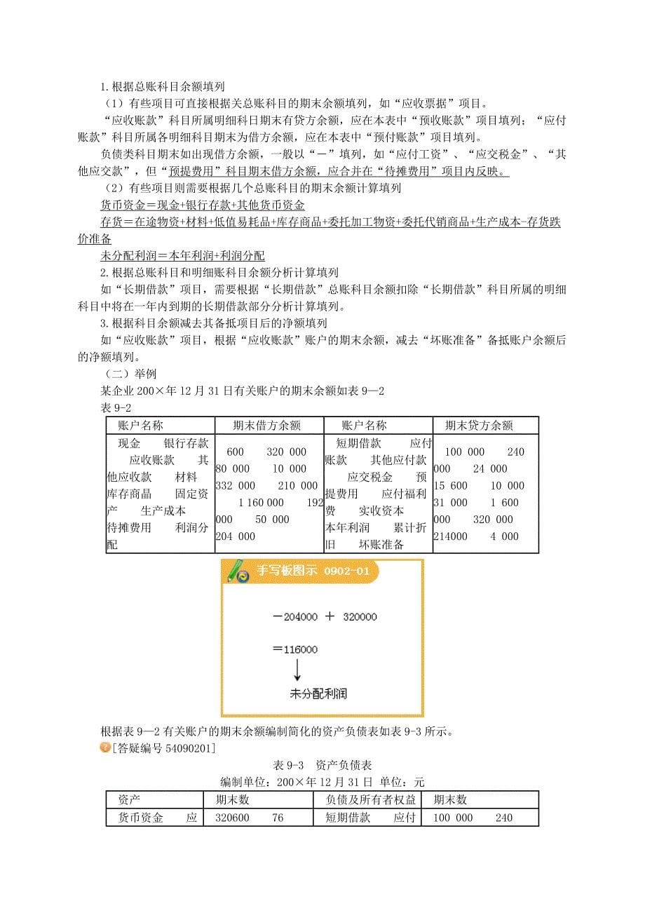 会计基础讲义KJJCJY0901第九章财务会计报告_第5页