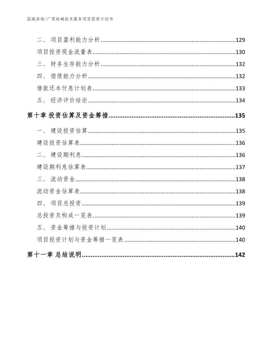 广西纯碱技术服务项目投资计划书_第5页