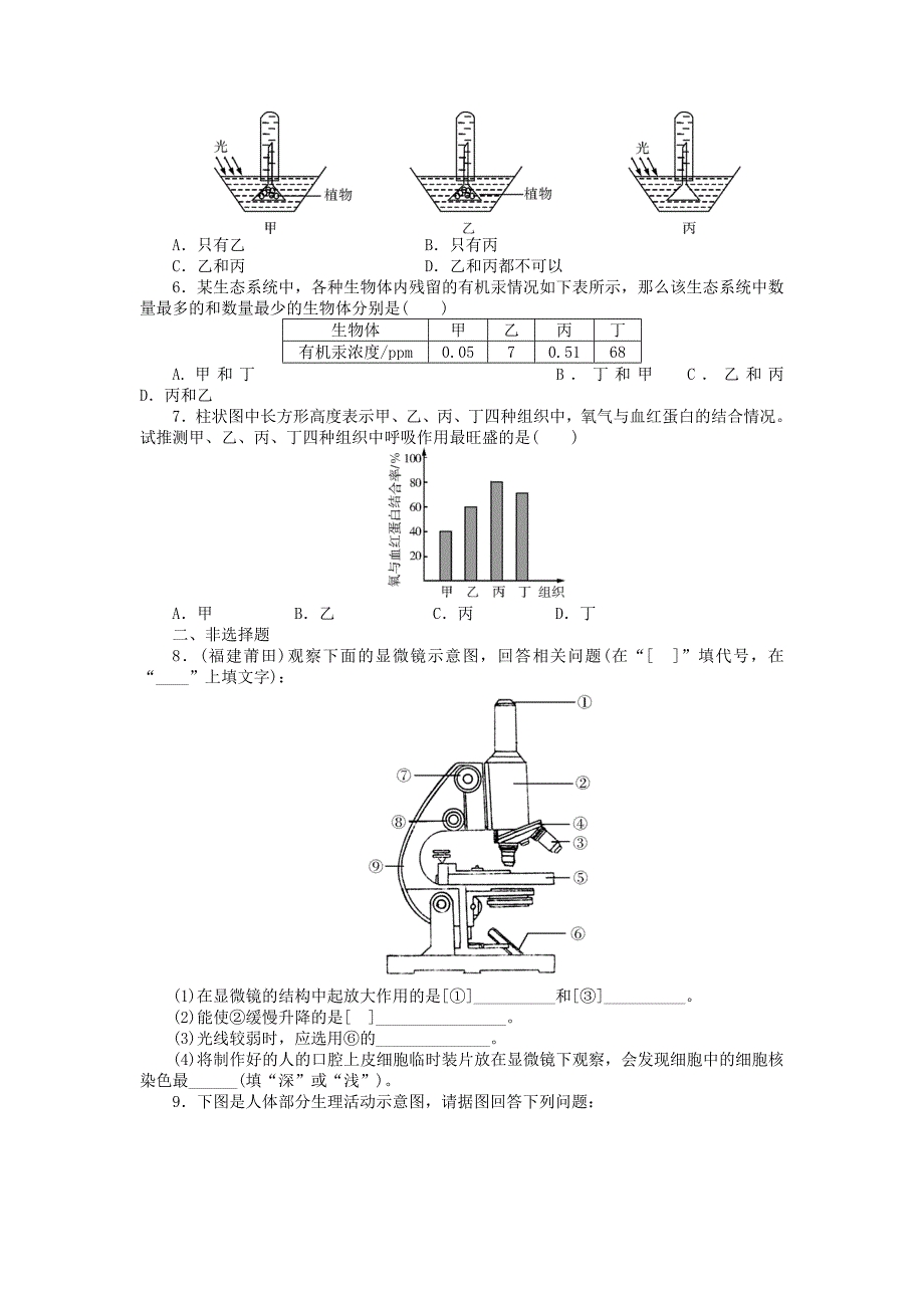 精选类南方新中考梅州202x中考生物第二部分特色专题专题一突破中考识图题型检测复习_第2页