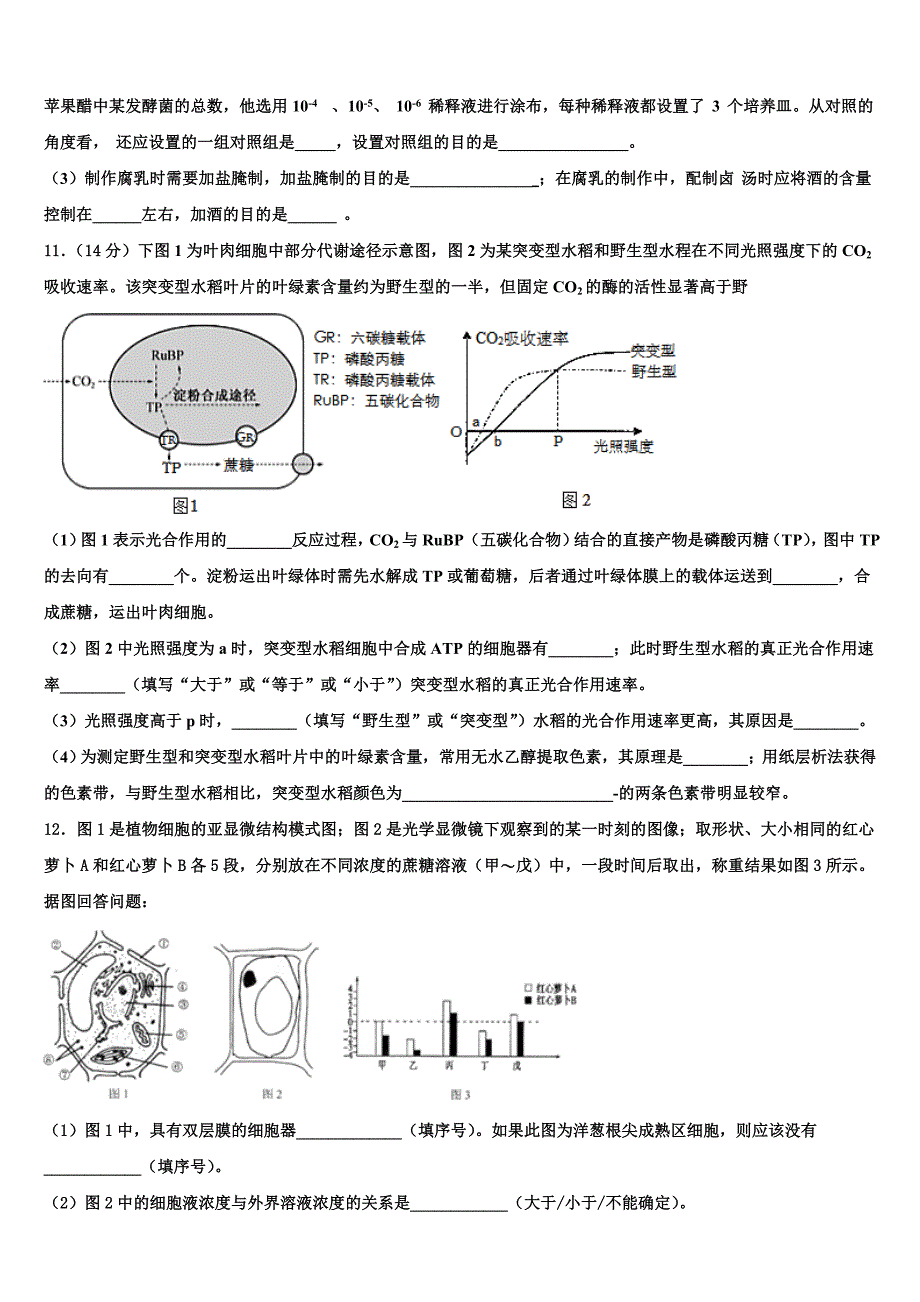 广东省深圳高级中学2022学年高二生物第二学期期末调研模拟试题(含解析).doc_第3页