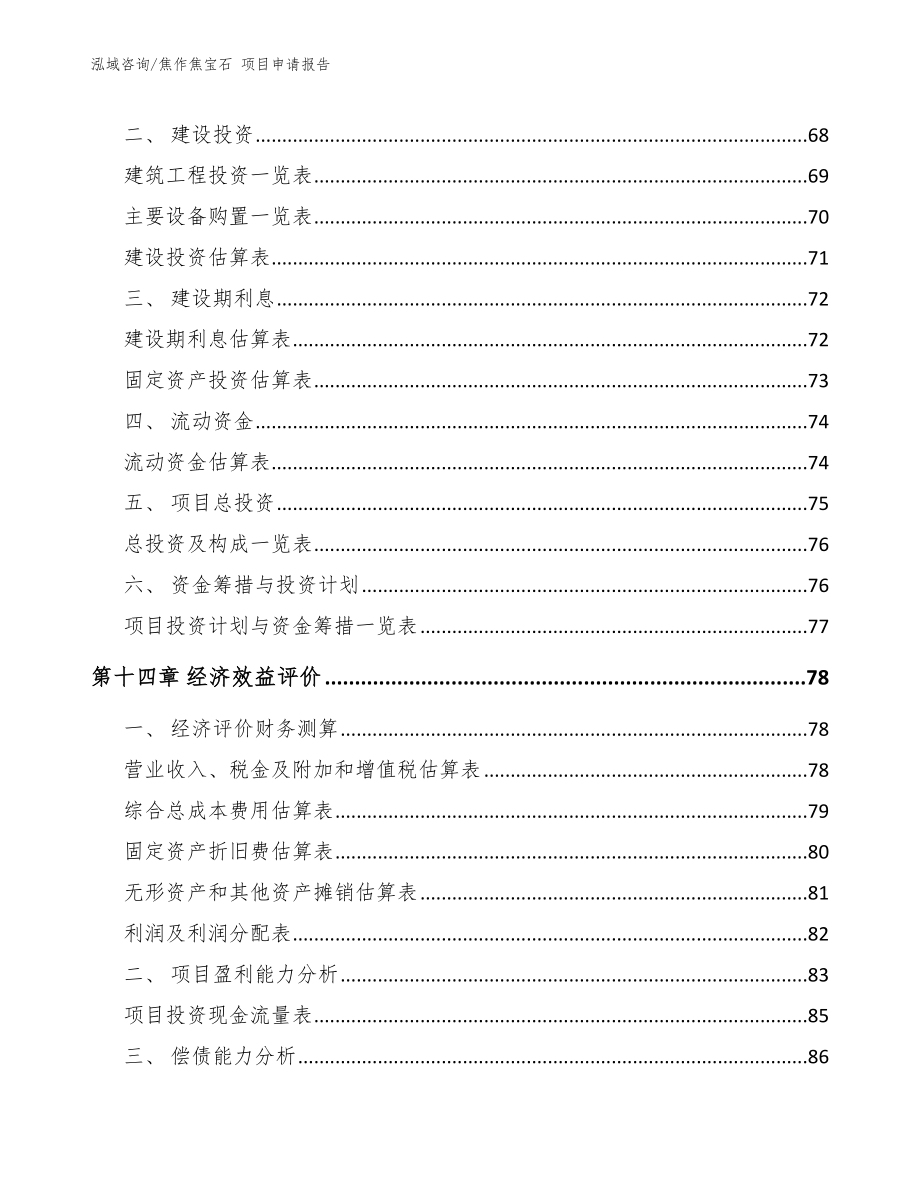 焦作焦宝石 项目申请报告_第4页