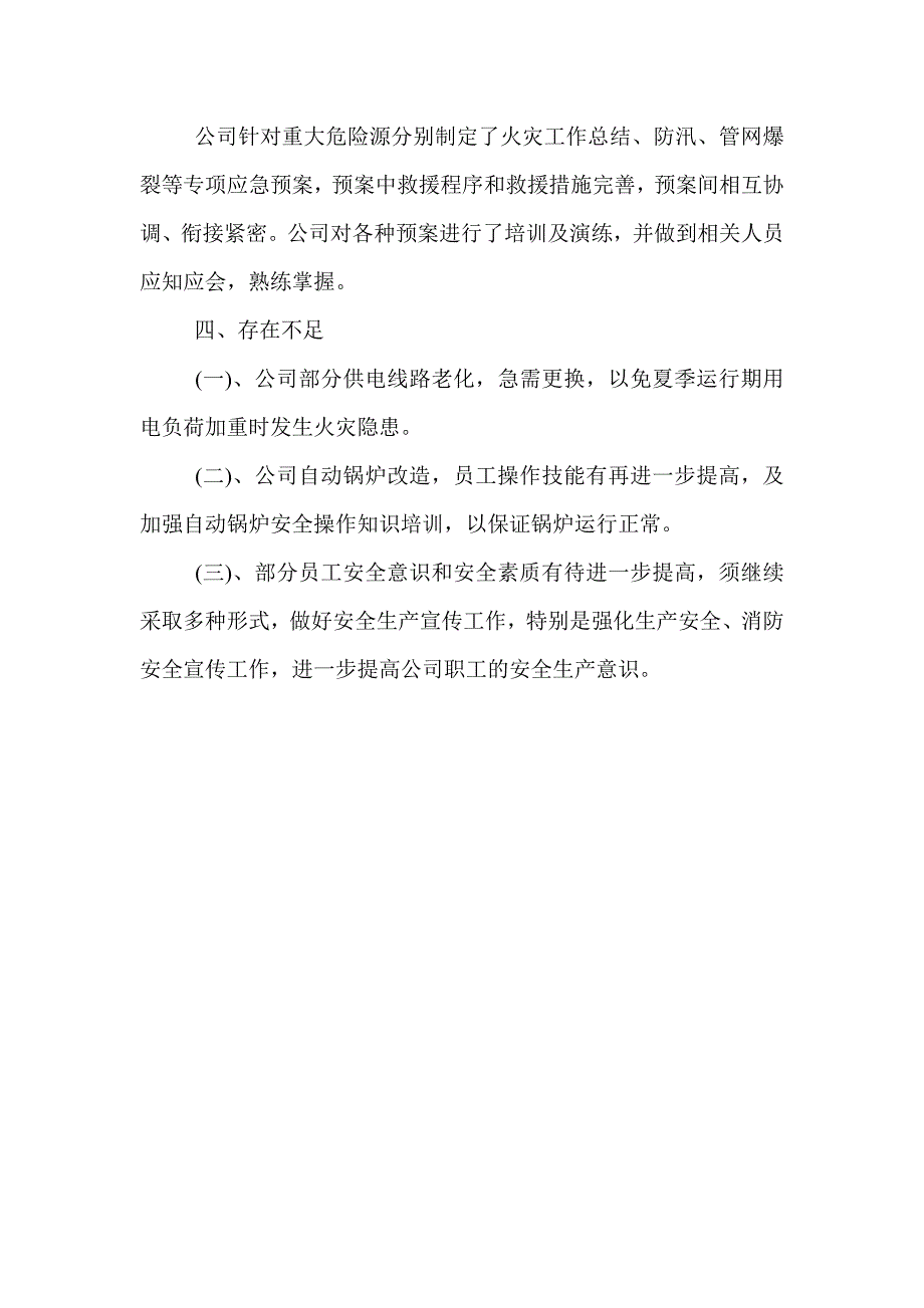 公司安全生产的自查报告_第3页