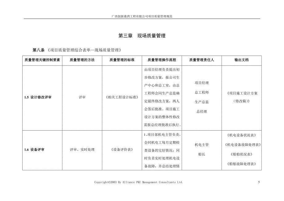 广西创新港湾工程有限公司项目质量管理_第5页