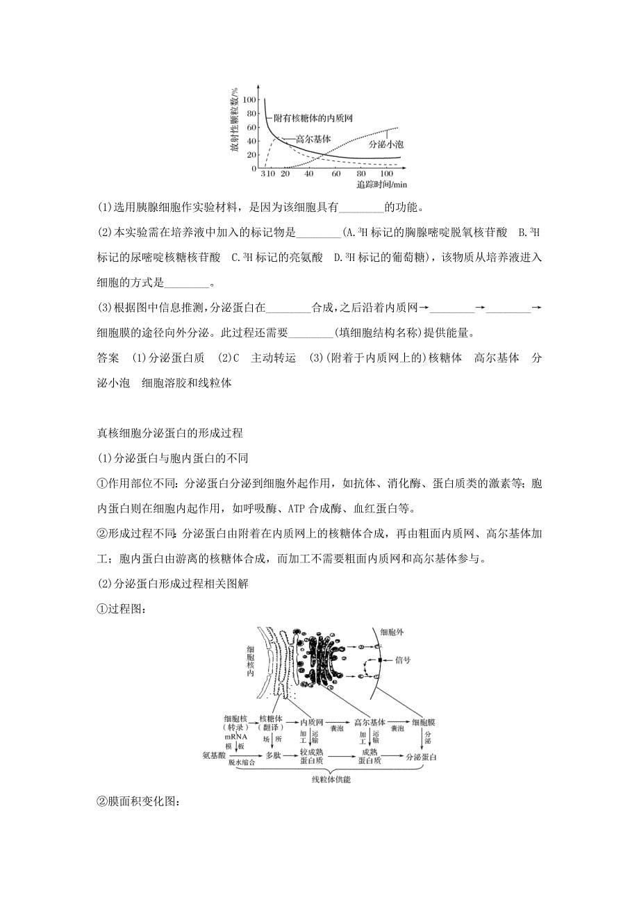 2022年高考生物总复习 第二部分 选择题必考五大专题 专题一 细胞的分子组成及结构 第2讲 细胞的结构学案_第5页