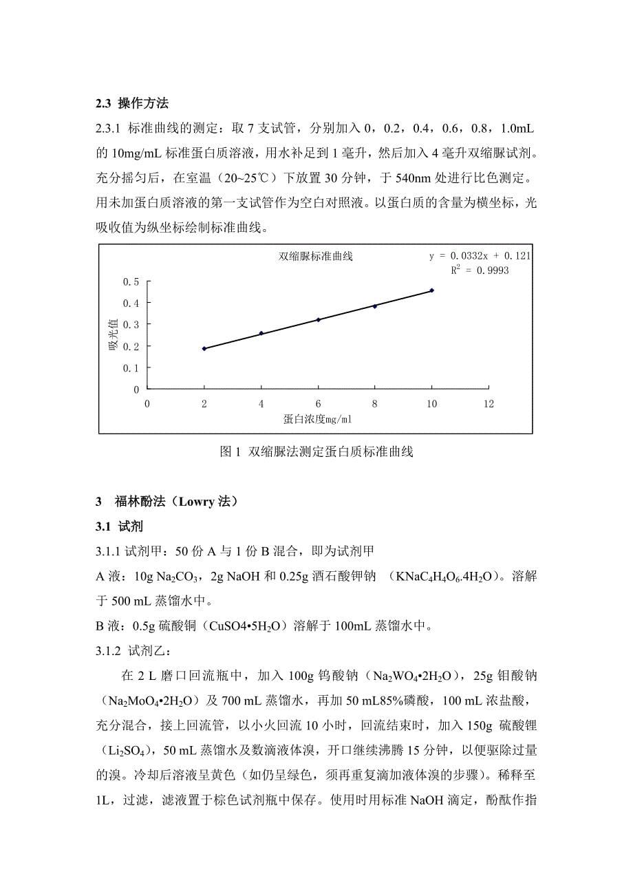 几种测蛋白含量方法的比较_第5页