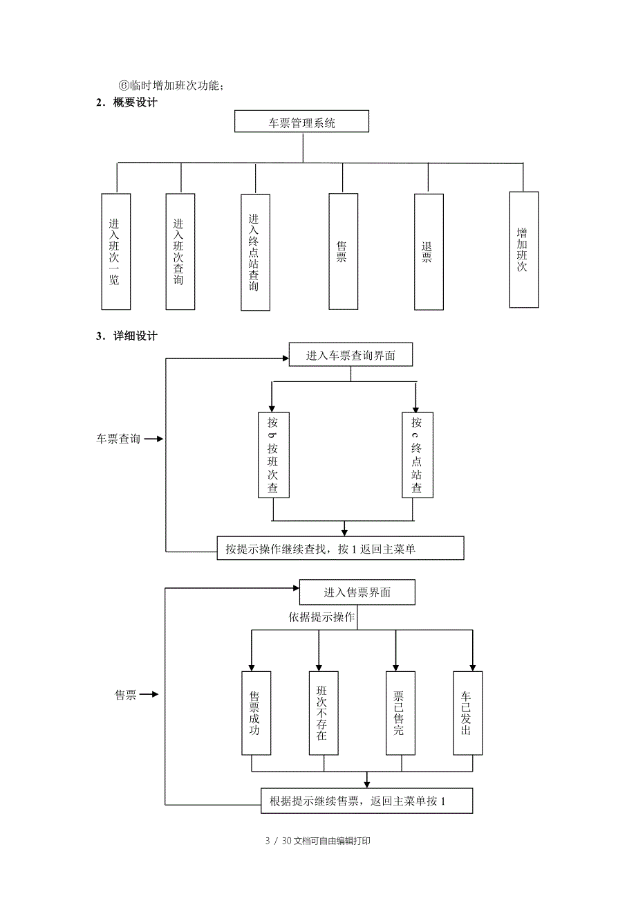 c语言车票管理系统实验报告_第3页