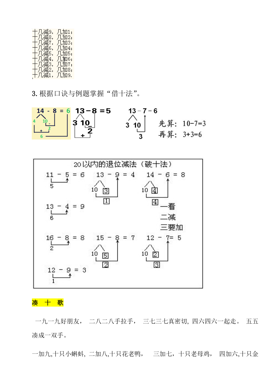 凑十法-破十法-借十法-练习题_第3页