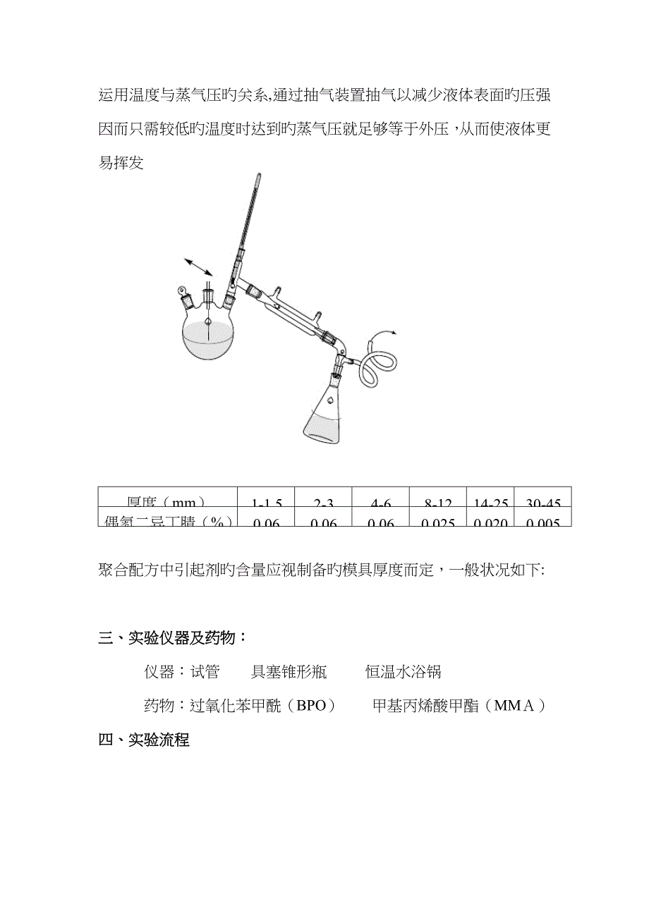 实验二：甲基丙烯酸甲酯的本体聚合_第4页