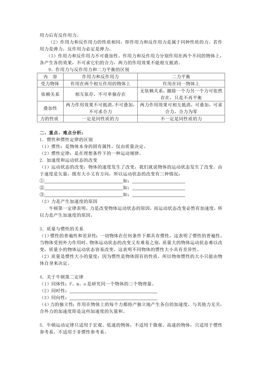 (完整)高中物理牛顿运动定律基础练习题_第2页