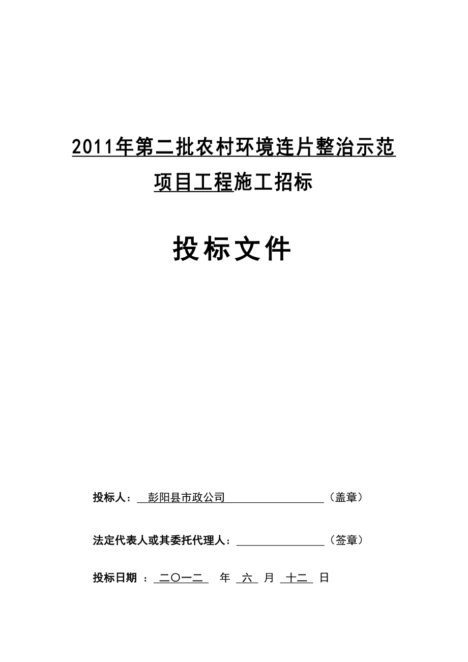 2年环保市政公司投标文件（天选打工人）.docx_第1页