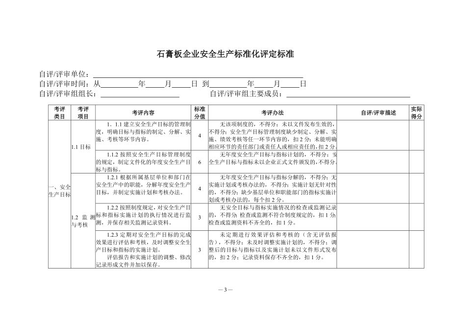 石膏板企业安全生产标准化评定标准_第3页